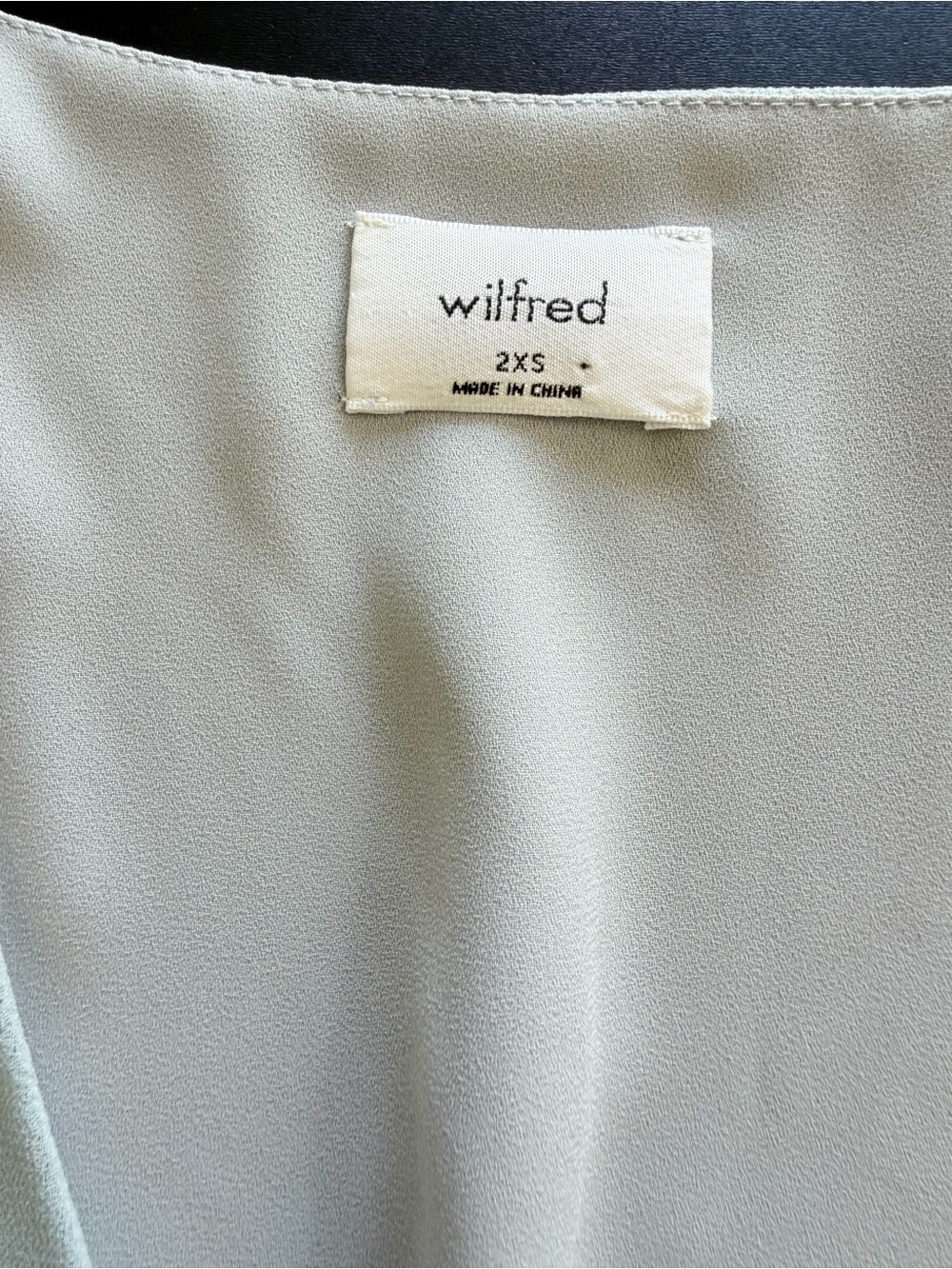 Aritzia Wistful Sage Green Smocked-Waist V-Neck Blouse - Picture 5 of 7